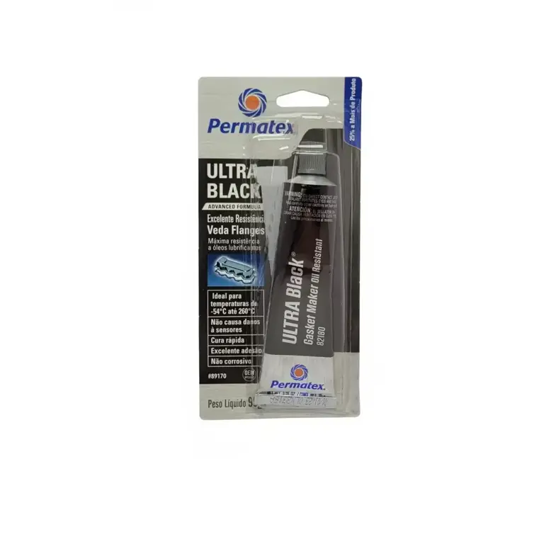 Cola de Silicone de Alta Temperatura Preta - 89170